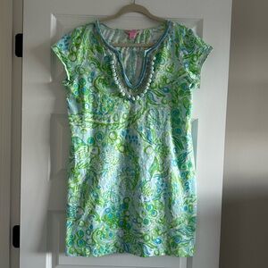 Lilly Pulitzer Blue and Green Cotton Dress